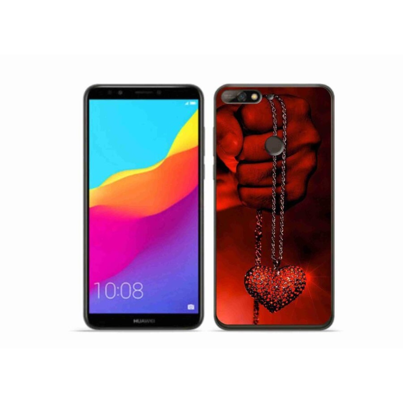 Gelový kryt mmCase na mobil Huawei Y7 Prime (2018) - náhrdelník