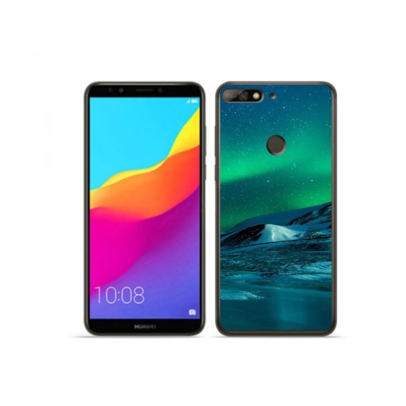 Gelový kryt mmCase na mobil Huawei Y7 Prime (2018) - polární záře