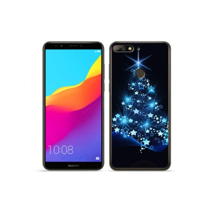 Gelový kryt mmCase na mobil Huawei Y7 Prime (2018) - vánoční stromek