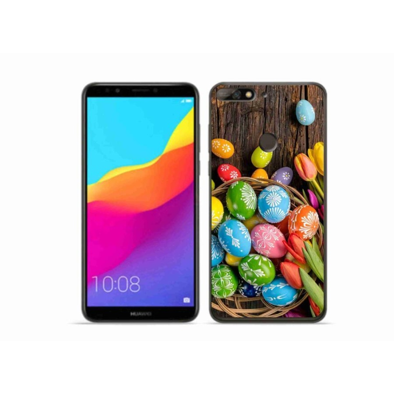Gelový kryt mmCase na mobil Huawei Y7 Prime (2018) - velikonoční vajíčka