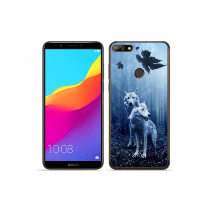 Gelový kryt mmCase na mobil Huawei Y7 Prime (2018) - vlci v lese