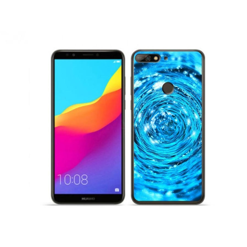 Gelový kryt mmCase na mobil Huawei Y7 Prime (2018) - vodní vír