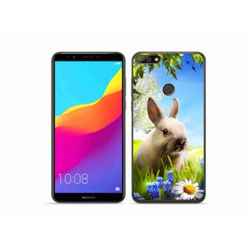 Gelový kryt mmCase na mobil Huawei Y7 Prime (2018) - zajíček