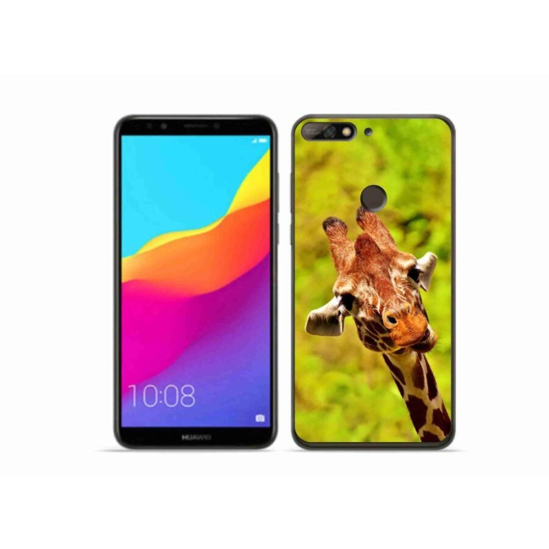 Gelový kryt mmCase na mobil Huawei Y7 Prime (2018) - žirafa