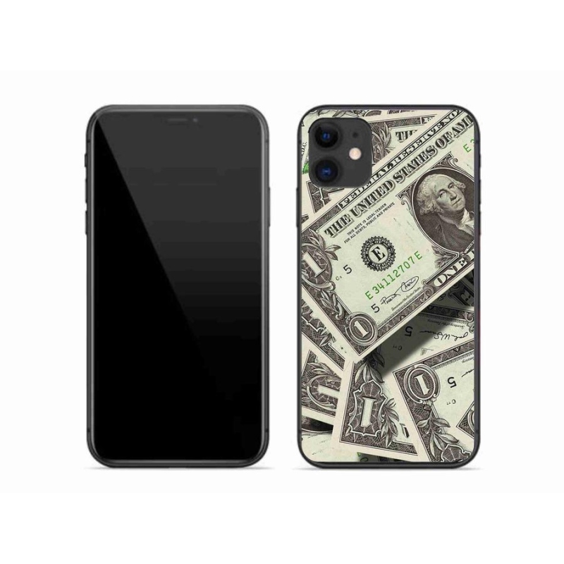 Gelový kryt mmCase na mobil iPhone 11 - americký dolar