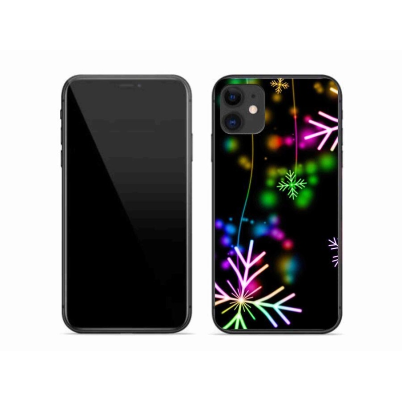 Gelový kryt mmCase na mobil iPhone 11 - barevné vločky