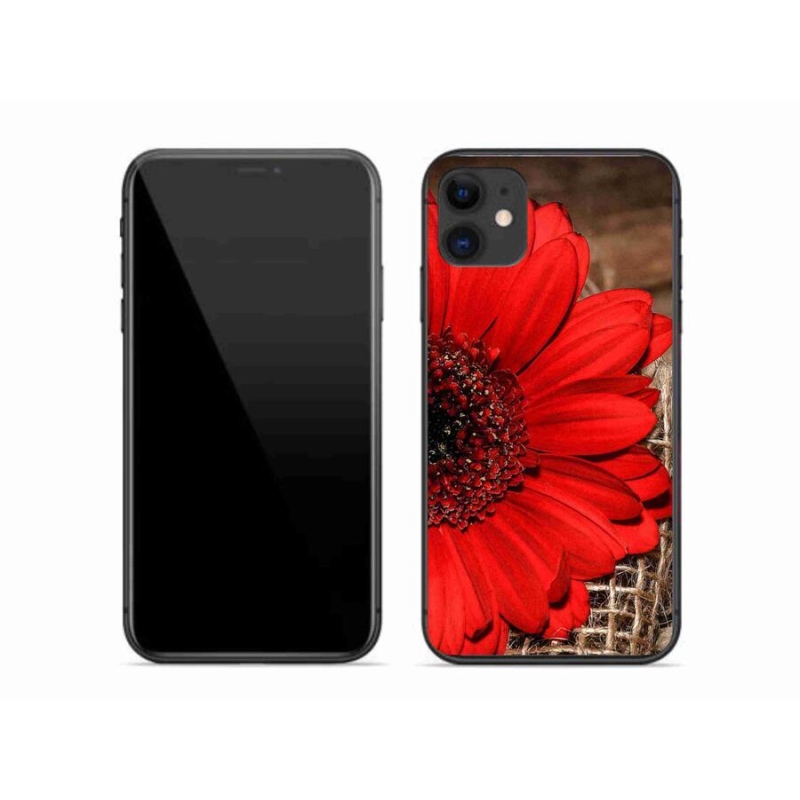 Gelový kryt mmCase na mobil iPhone 11 - gerbera