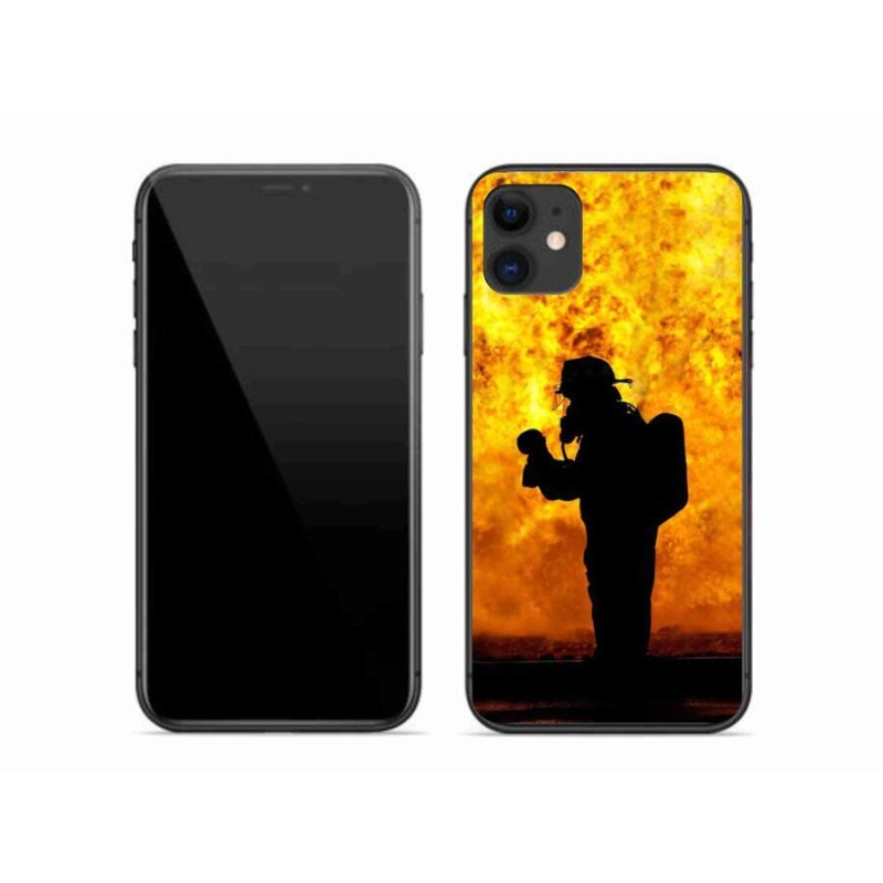 Gelový kryt mmCase na mobil iPhone 11 - hasič