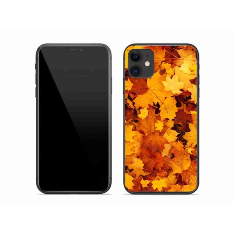 Gelový kryt mmCase na mobil iPhone 11 - javorové listy