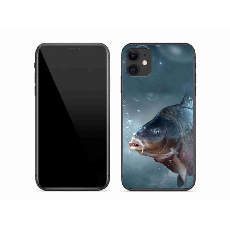 Gelový kryt mmCase na mobil iPhone 11 - kapr a bublinky