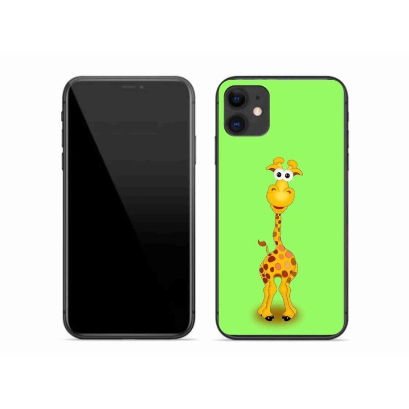 Gelový kryt mmCase na mobil iPhone 11 - kreslená žirafa