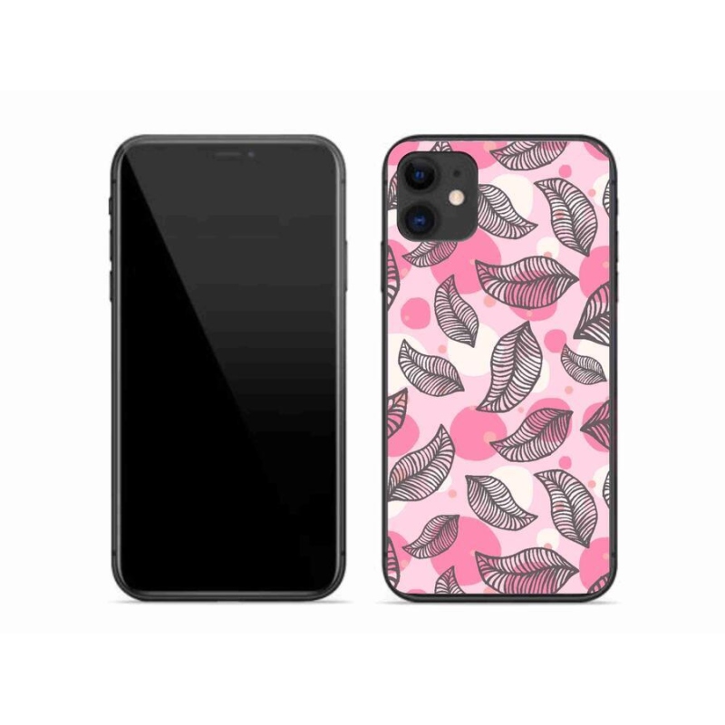 Gelový kryt mmCase na mobil iPhone 11 - kreslené padající listy