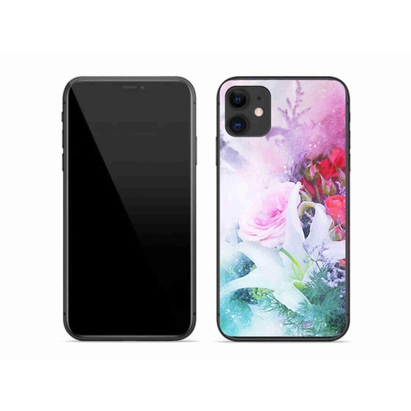 Gelový kryt mmCase na mobil iPhone 11 - květiny 4