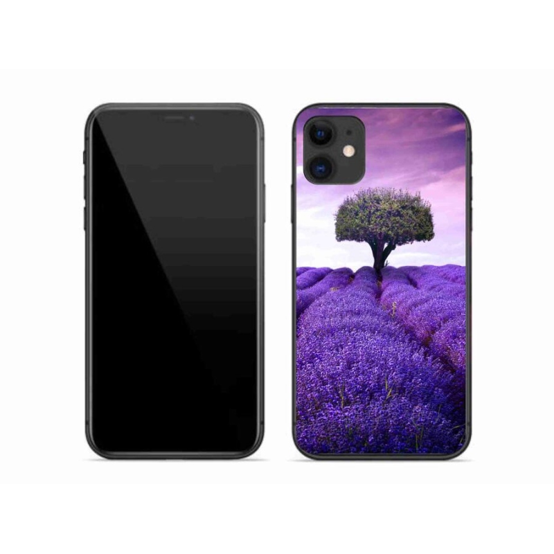Gelový kryt mmCase na mobil iPhone 11 - levandulová louka