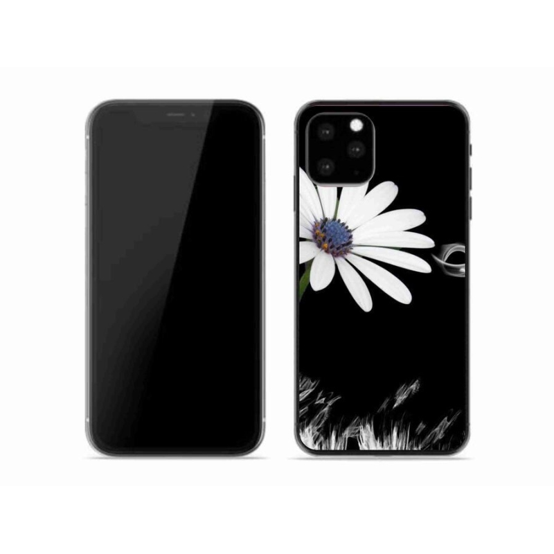 Gelový kryt mmCase na mobil iPhone 11 Pro - bílá květina