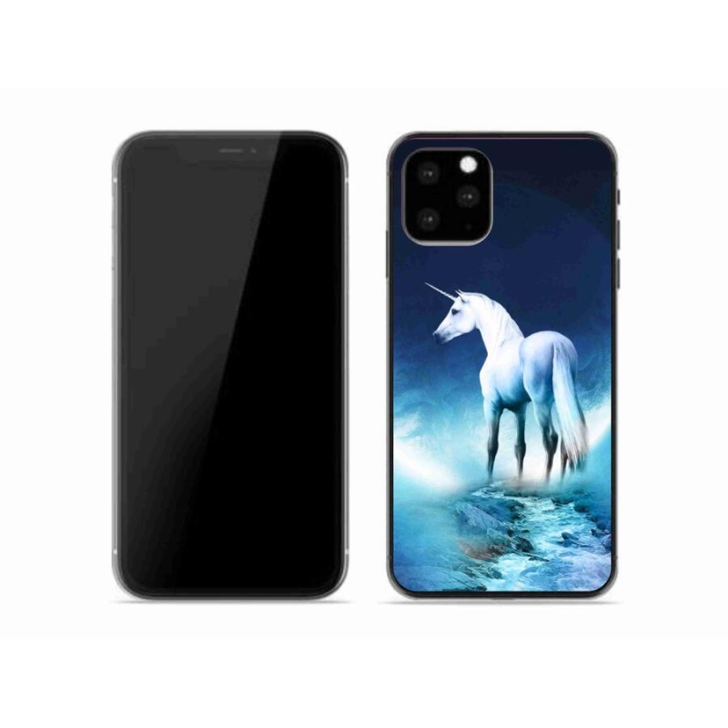Gelový kryt mmCase na mobil iPhone 11 Pro - bílý jednorožec