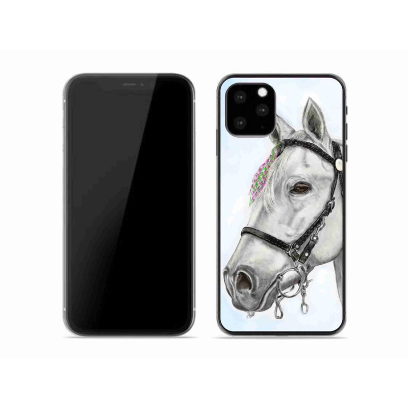 Gelový kryt mmCase na mobil iPhone 11 Pro - bílý kůň 1