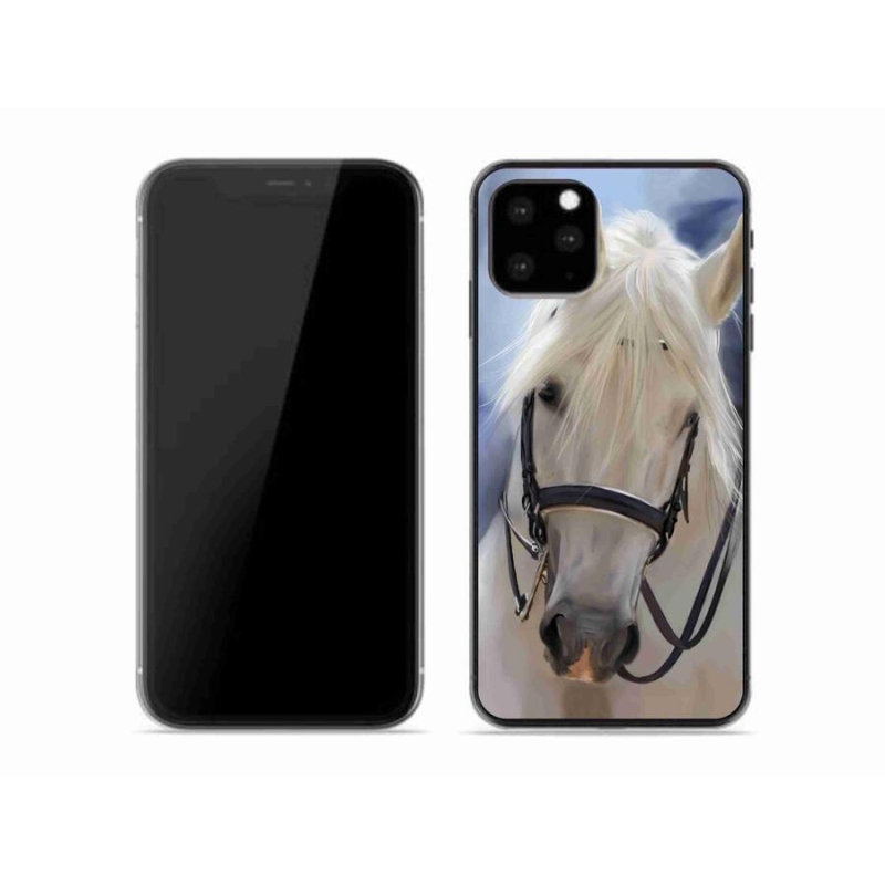 Gelový kryt mmCase na mobil iPhone 11 Pro - bílý kůň