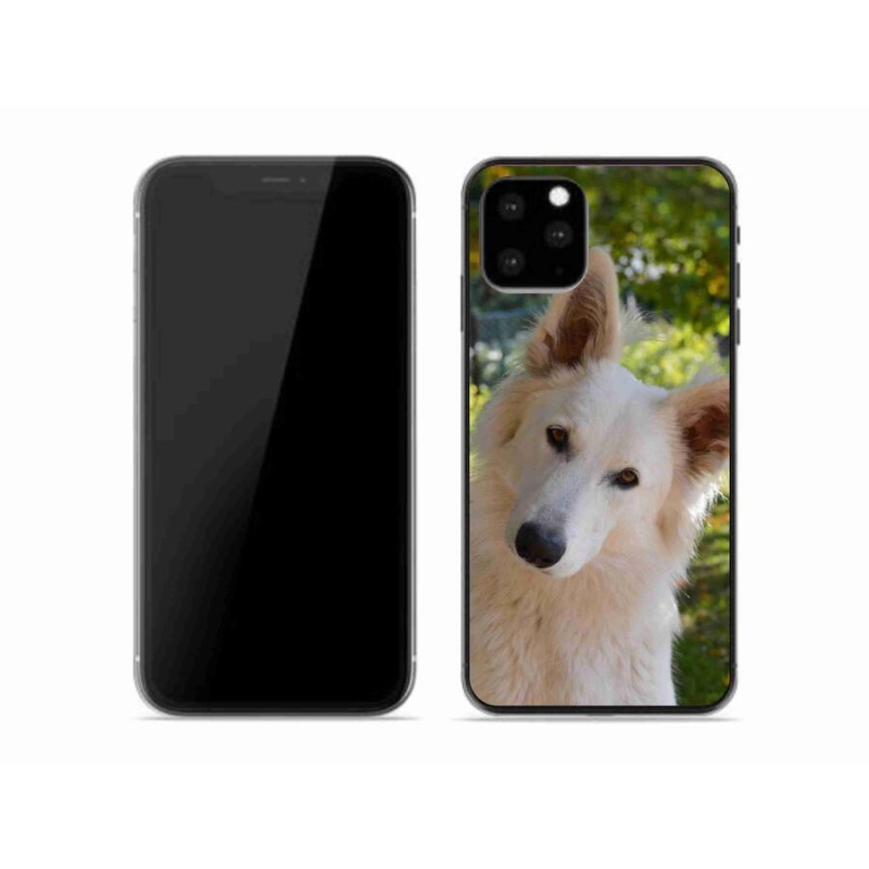 Gelový kryt mmCase na mobil iPhone 11 Pro - bílý švýcarský ovčák 1