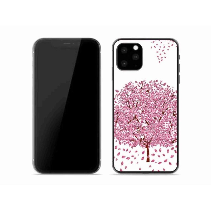 Gelový kryt mmCase na mobil iPhone 11 Pro - kreslený strom s listy