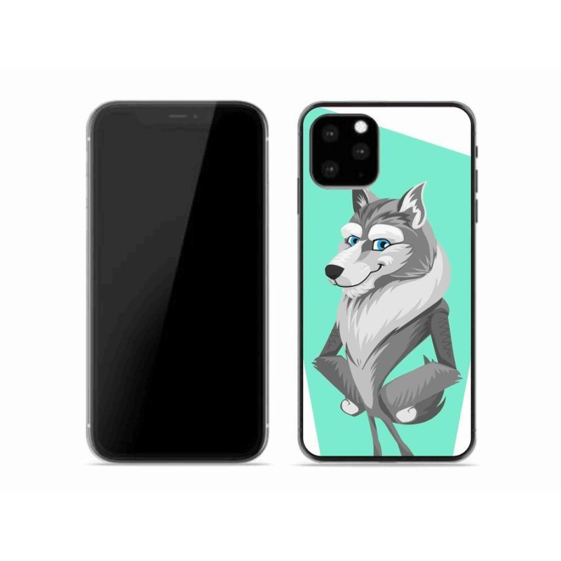 Gelový kryt mmCase na mobil iPhone 11 Pro - kreslený vlk