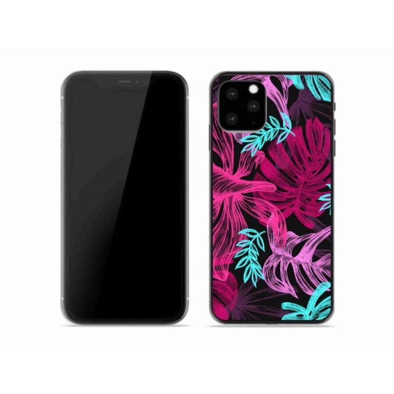 Gelový kryt mmCase na mobil iPhone 11 Pro - květiny 1