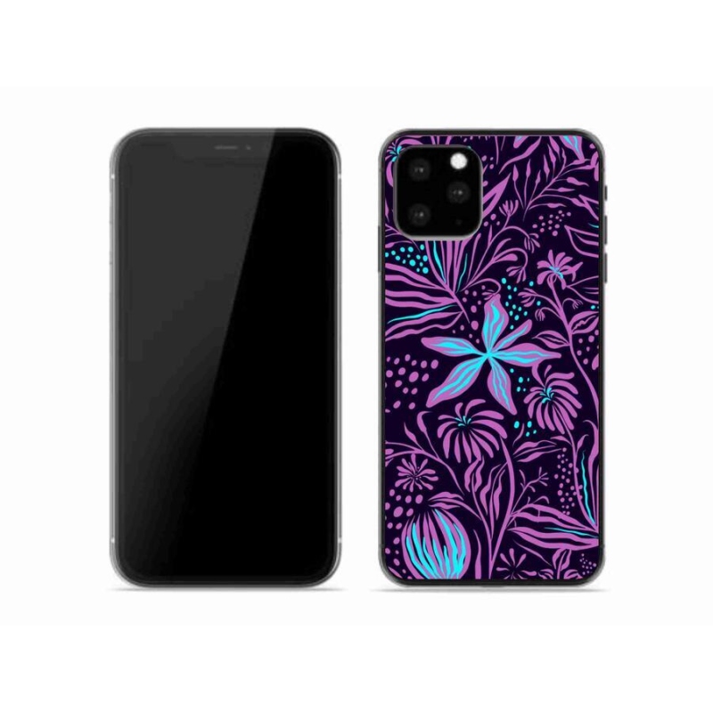 Gelový kryt mmCase na mobil iPhone 11 Pro - květiny 2