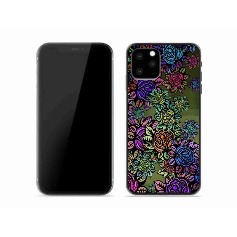 Gelový kryt mmCase na mobil iPhone 11 Pro - květiny 6