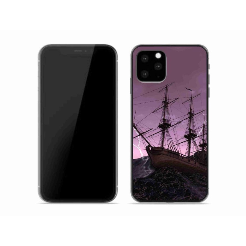 Gelový kryt mmCase na mobil iPhone 11 Pro - loď v bouři