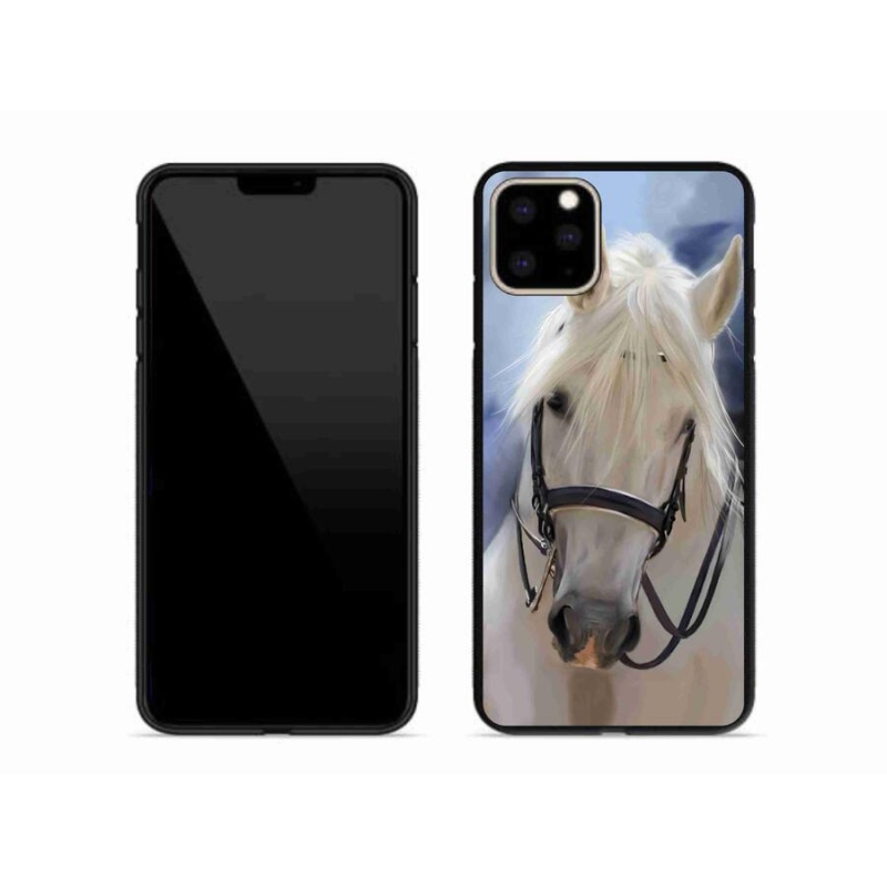 Gelový kryt mmCase na mobil iPhone 11 Pro Max - bílý kůň