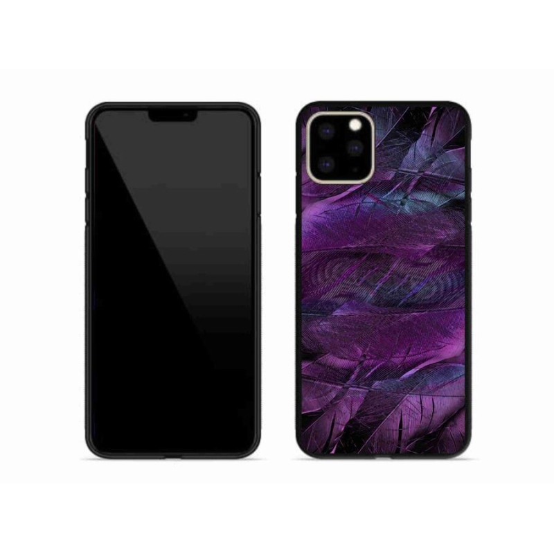 Gelový kryt mmCase na mobil iPhone 11 Pro Max - fialová pírka