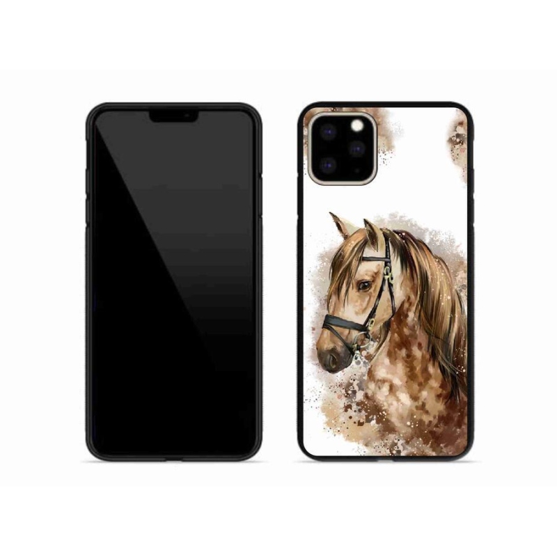 Gelový kryt mmCase na mobil iPhone 11 Pro Max - hnědý kreslený kůň