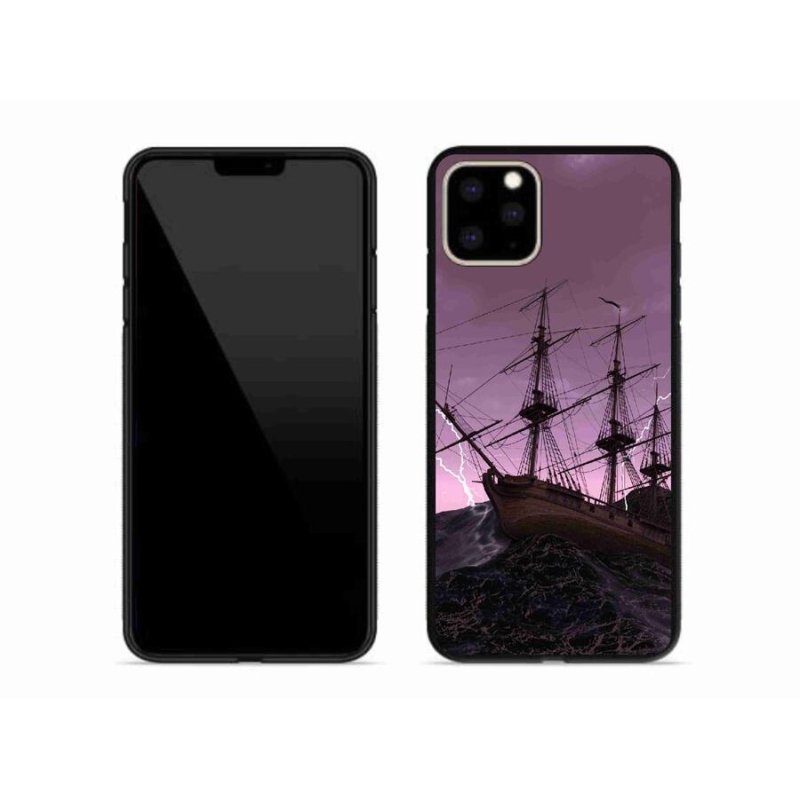 Gelový kryt mmCase na mobil iPhone 11 Pro Max - loď v bouři