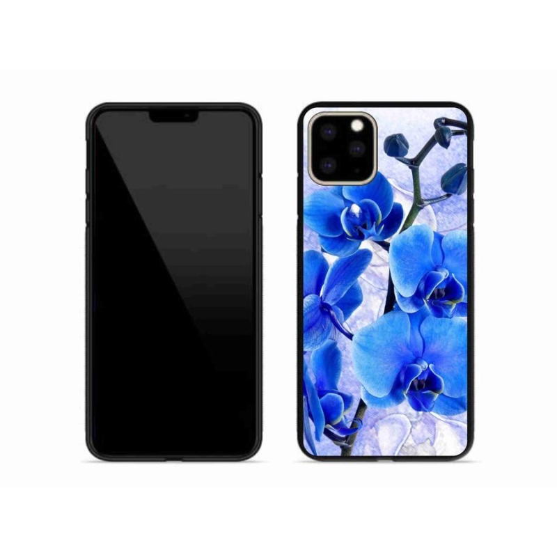 Gelový kryt mmCase na mobil iPhone 11 Pro Max - modré květy