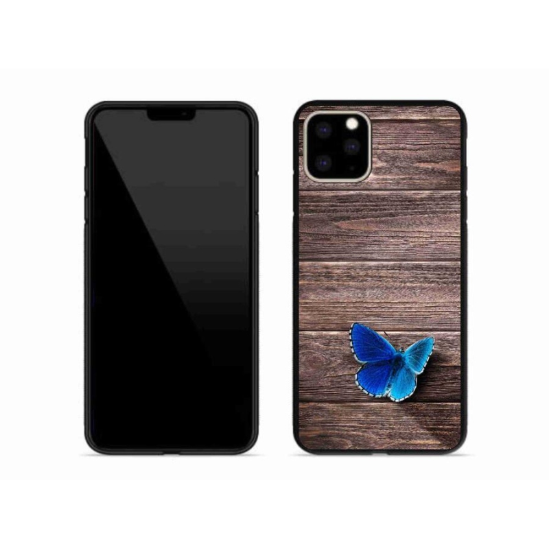 Gelový kryt mmCase na mobil iPhone 11 Pro Max - modrý motýl 1