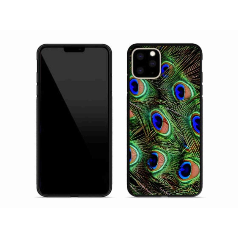 Gelový kryt mmCase na mobil iPhone 11 Pro Max - paví peří