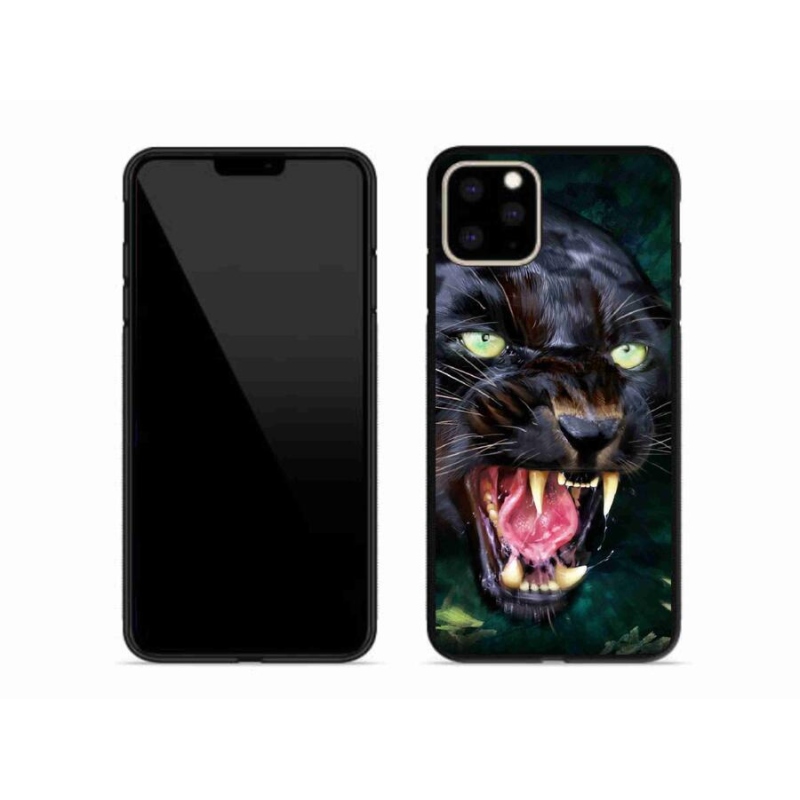 Gelový kryt mmCase na mobil iPhone 11 Pro Max - rozzuřený černý panter