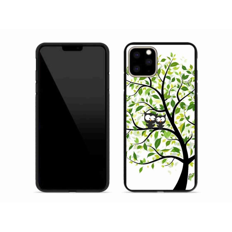 Gelový kryt mmCase na mobil iPhone 11 Pro Max - sovičky na stromě