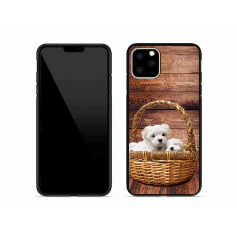 Gelový kryt mmCase na mobil iPhone 11 Pro Max - štěňátka