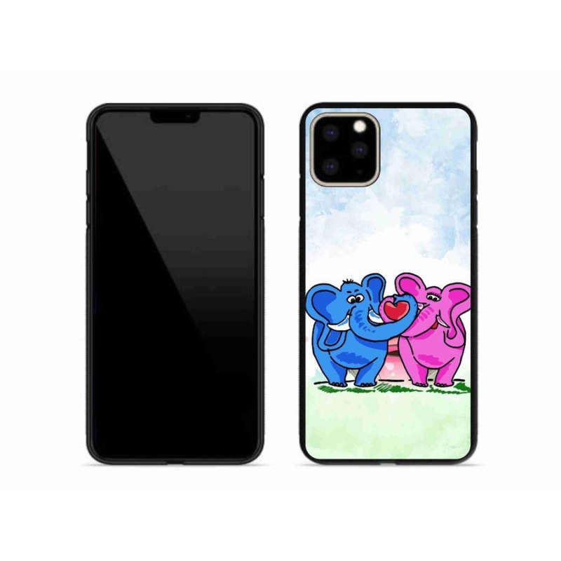 Gelový kryt mmCase na mobil iPhone 11 Pro Max - zamilovaní sloni
