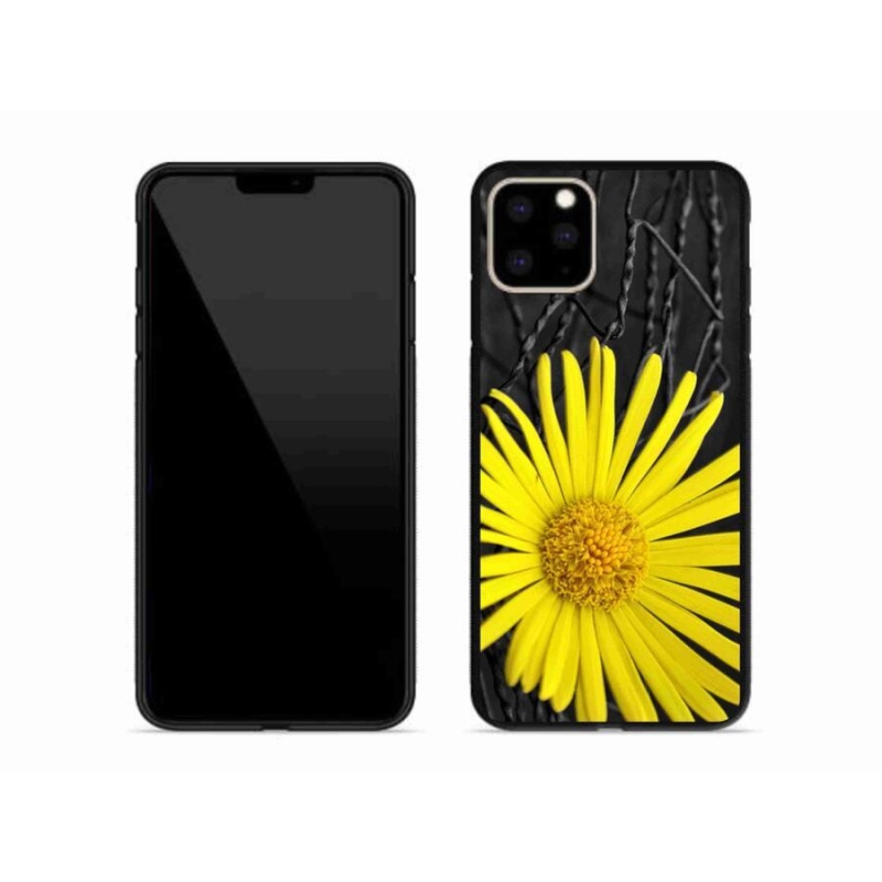 Gelový kryt mmCase na mobil iPhone 11 Pro Max - žlutá květina