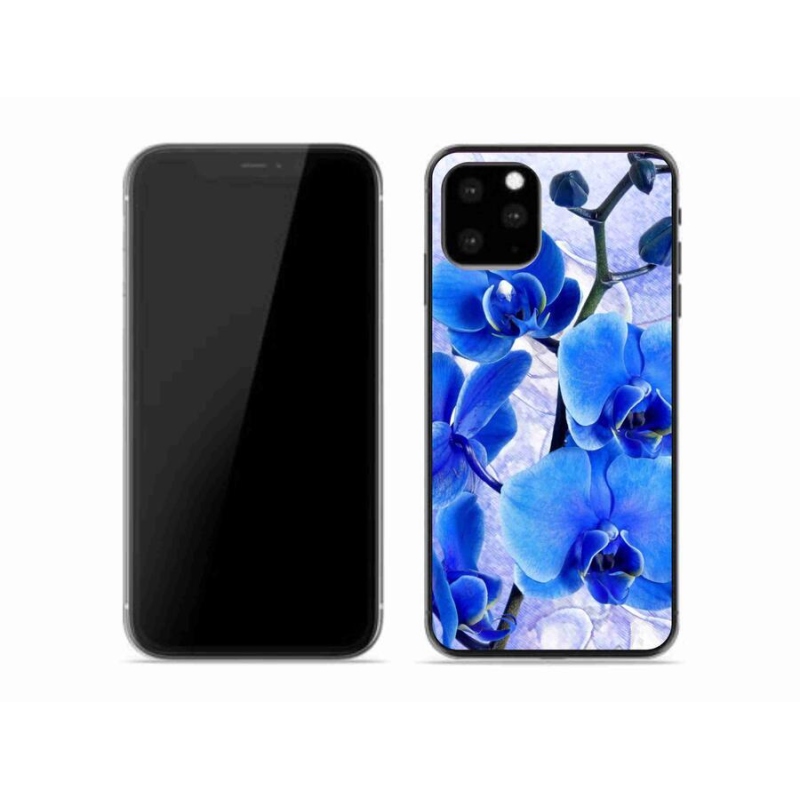 Gelový kryt mmCase na mobil iPhone 11 Pro - modré květy