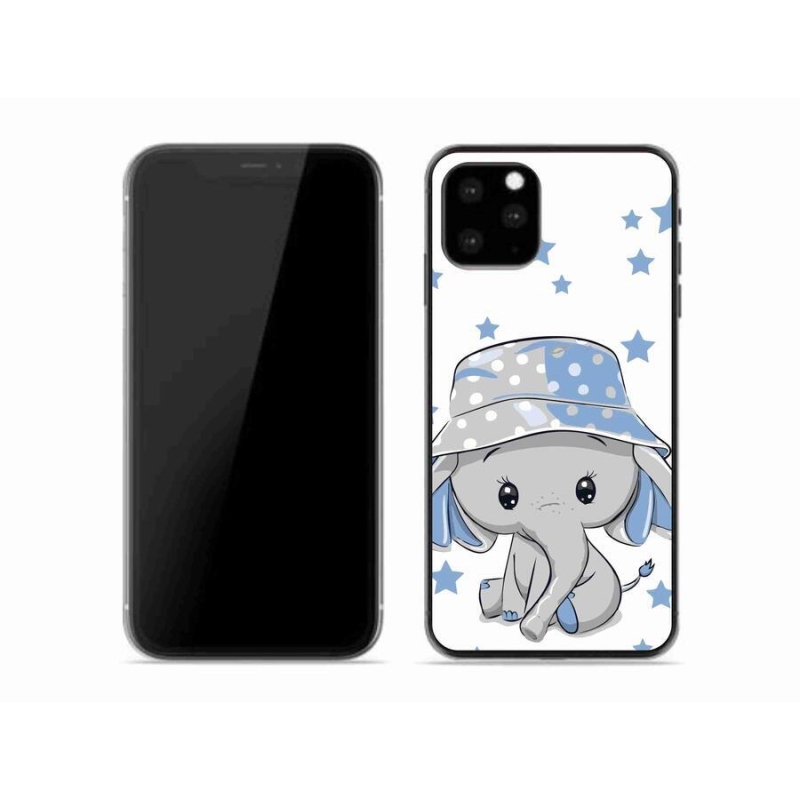 Gelový kryt mmCase na mobil iPhone 11 Pro - modrý slon