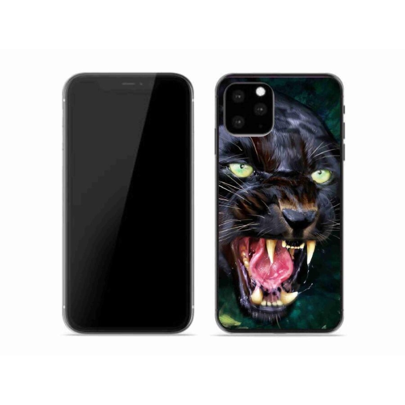 Gelový kryt mmCase na mobil iPhone 11 Pro - rozzuřený černý panter
