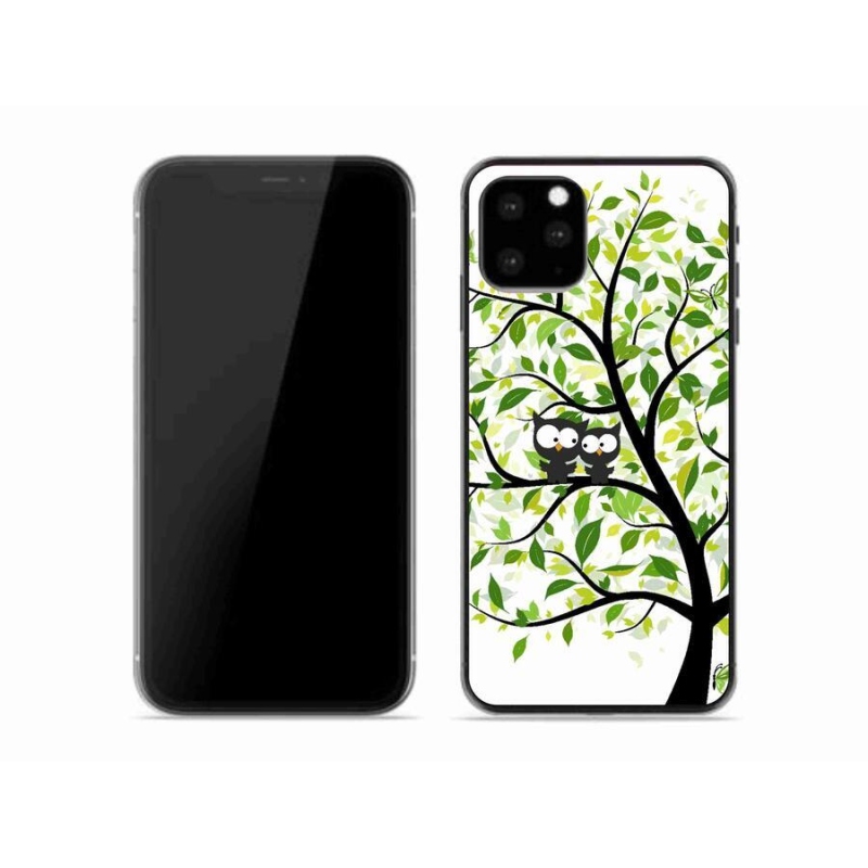 Gelový kryt mmCase na mobil iPhone 11 Pro - sovičky na stromě