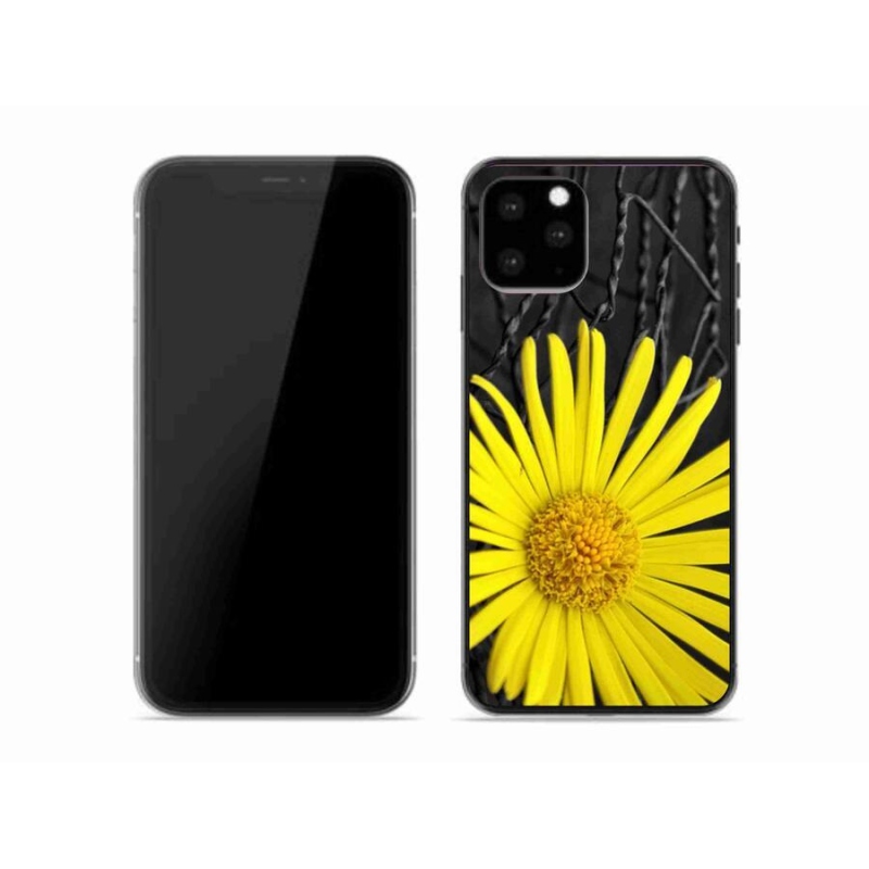 Gelový kryt mmCase na mobil iPhone 11 Pro - žlutá květina