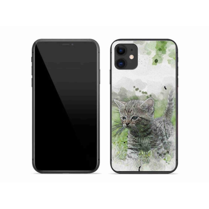 Gelový kryt mmCase na mobil iPhone 11 - roztomilé kotě 1
