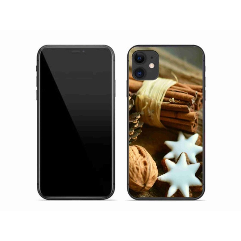 Gelový kryt mmCase na mobil iPhone 11 - skořice a perníčky