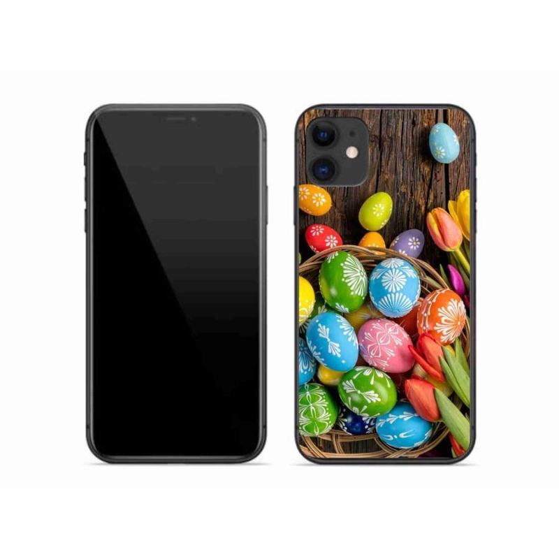 Gelový kryt mmCase na mobil iPhone 11 - velikonoční vajíčka