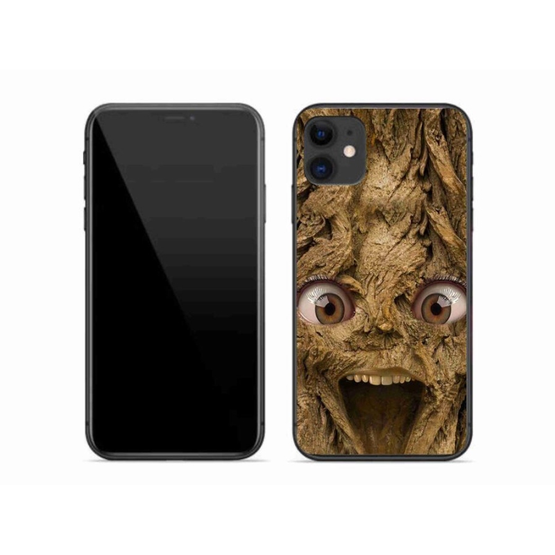 Gelový kryt mmCase na mobil iPhone 11 - veselý strom s očima
